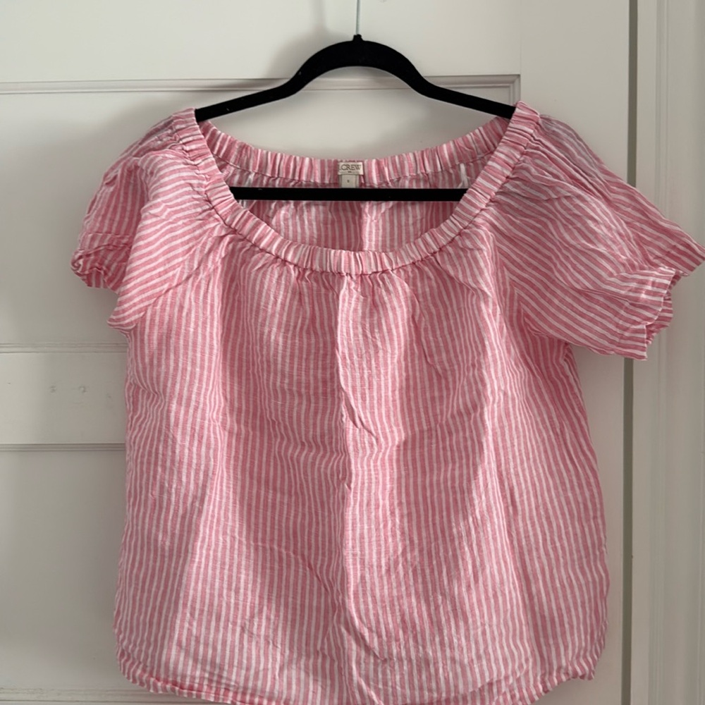 100% linen jcrew top